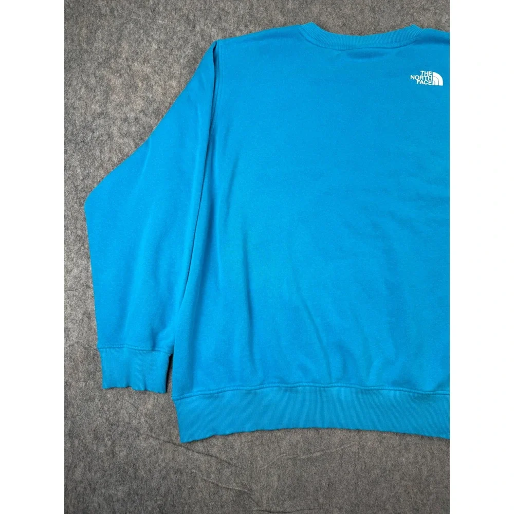 The North Face Sweatshirt Mens XXL Blue Cotton Fleece Pullover Logo Gorpcore XXL